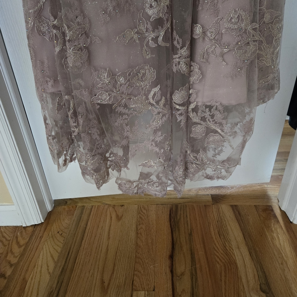 Jovani Mauve Spaghetti Strap - Picture 9 of 12